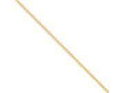 14k 2mm Solid Polished Cable Chain
