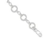 Sterling Silver Twist Circle Link Bracelet