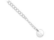 Sterling Silver Polished Full Circle with 1in ext. Anklet