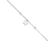 Sterling Silver Box Chain With Star Anklet