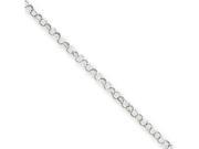 Sterling Silver 2mm Rolo Chain Anklet