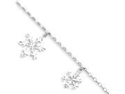 Sterling Silver Diamond Cut Snowflake Bracelet