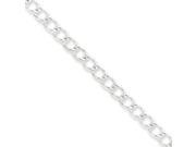 Sterling Silver Half round Wire Curb Chain