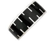 Sterling Silver Black Resin Sand Cuff Bracelet