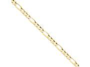 14k 5.25mm Concave Open Figaro Chain
