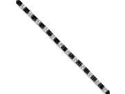 Sterling Silver 7in Black and White CZ Tennis Bracelet