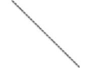 14k White Gold 1.40mm Solid D C Machine Made Rope Chain