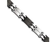 Stainless Steel Satin Black IP Plating 8.25in Bracelet