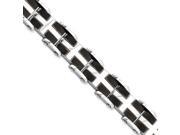 Stainless Steel IP Black Plated Polished 8.75in Bracelet