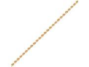 14K Gold 2.5mm Diamond Cut Rope With Lobster Clasp Bracelet