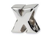 Sterling Silver Reflections Letter X Bead