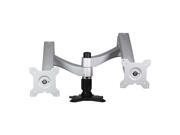 Dyconn DE920D Bridge Series Full Aluminum Articulating Dual TV Monitor Desk Clamp Grommet Mount Full Motion Swivel and Tilt Supports Up To 15 24 and 22 P
