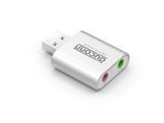 Dyconn Aluminum USB Stereo Audio Sound Adapter for Mac Windows C0Media CM108 Chipset