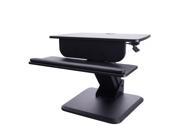 Dyconn WF024B Black Heavy Duty Height Adjustable Desktop Stand for Laptop Workfit Sit Stand Monitor Mount Black