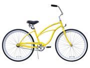 Firmstrong Urban Lady Single Speed Yellow Women s 26 Beach Cruiser Bike