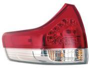 Toyota Sienna Van Base Le Xle Limited 11 12 Tail Light W Bulb Lh 81560 08030