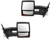 Ford F150 F 150 07 14 Textured Power Heated Towing Side View Mirror Pair Set