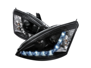 Ford Focus Audi R8 Style Led Black Projector Head Lights Pair