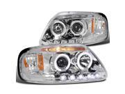 Ford F150 Expedition Chrome Clear Led Projector Head Lights