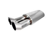 Universal Fitment Dtm Style Dual Tip Muffler Stainless Steel