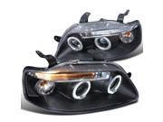 Chevy Aveo Aveo5 4Dr Black LED Halo Projector Head Lights