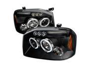 Nissan Frontier Dual Halo Led Black Projector Head Lights Lamps Pair