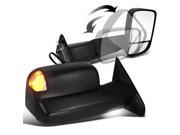 Dodge Ram 2500 3500 Black Towing Power Side Mirrors Led Turn Signal Puddle Light