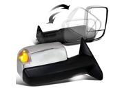 Dodge Ram 2500 3500 Chrome Heated Memory Tow Side Mirror W Puddle Light