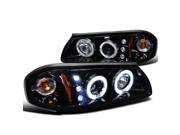 Chevy Impala Smoked Lens Dual Halo Projector Head Lights