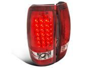 Chevy Silverado 1500 2500 Red Lens Rear Led Tail Lights