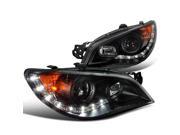 Subaru Impreza Wrx Black R8 Style Led Projector Head Lights