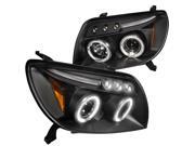 Toyota 4Runner Black Led 2X Halo Projector Head Lights Toyota 4Runner Black Led 2X Halo Projector Head Lights