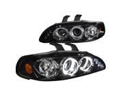 Honda Civic Dual Halo Led Glossy Black Projector Headlights Honda Civic Dual Halo Led Glossy Black Projector Headlights