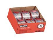 Scotch 3850 Shipping Packaging Tape 2 x 27.7YD 6 Rolls w Dispensers