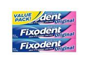 Fixodent 2.4 oz Denture Adhesive Cream Original 3 Pack