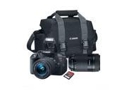 Canon EOS T5i 18MP Digital SLR Camera 18 55 55 250 STM Lens 16GB Card Bag
