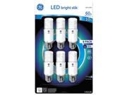 GE LED Bright Stik 10 watt Soft White 6 Pack 60 watt replacement