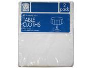 Daily Chef Round Tablecloth White 90 2 pk.