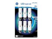GE LED Bright Stik 9 watt Soft White 6 Pack 60 watt replacement