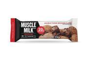 CytoSport Muscle Milk Protein Bar 20g Protein Double Fudge Brownie 12 Bars