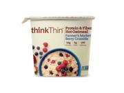 thinkThin Protein Fiber Hot Oatmeal Farmer s Market Berry Crumble 6 Cups