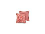 24 Toss Pillows in Assorted Fabrics 2 Pack Coral