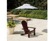 Adirondack Chair with Umbrella Gray and Brown