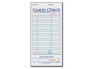 1-Part Guest Check with Stub - 20 books/50 Checks