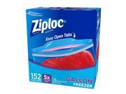 Ziploc Double Zipper Freezer Gallon Bags, Total: 152 Bags (4 X 38 Count)