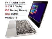 Intel Atom X5 Z8300 11.6 IPS 4GB RAM 32GB EMMC Touchscreen 2 in 1 Laptop Tablet PC Windows 10 Bluetooth keyboard Docking