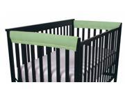 2 Pack Easy Teether Side Rail Covers for Standard Cribs Sage