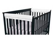 2 Pack Easy Teether Side Rail Covers for Standard Cribs White