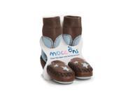 Mocc Ons Clever Little Slipper Socks That Keep Toes Warm! Cowboy Blue 6 12 mos.
