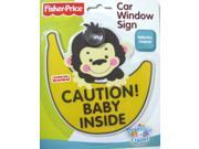 Fisher Price Precious Planet Reflective Car Window Sign Caution Baby Inside